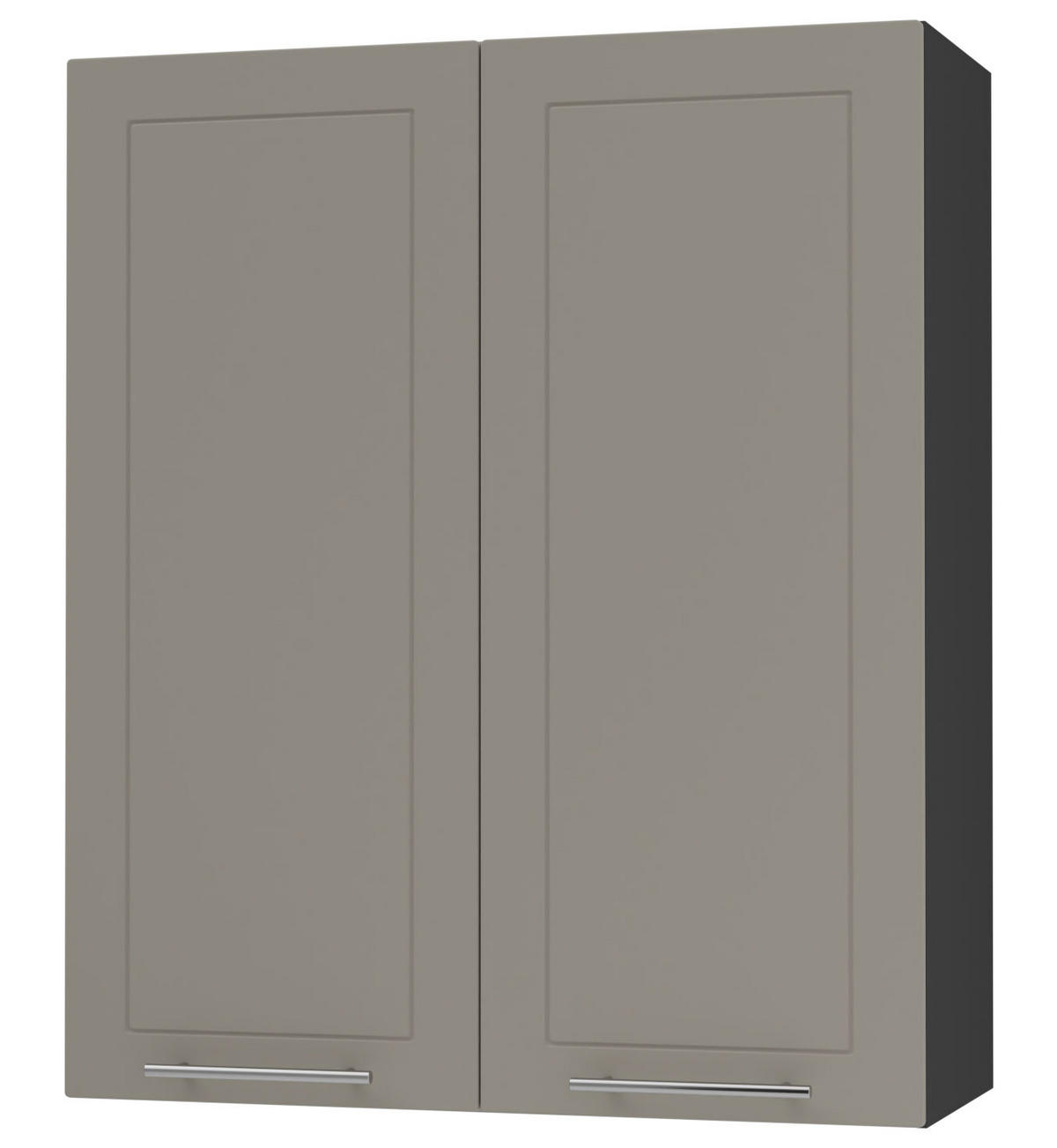 KÜCHENHÄNGESCHRANK Kvantum W4/80 Beige Matt / Schwarz Matt 80 / 32,5 / 96cm - Beige/Schwarz, Holz/Holzwerkstoff (80/96/32.5cm) - Feldmann-Wohnen