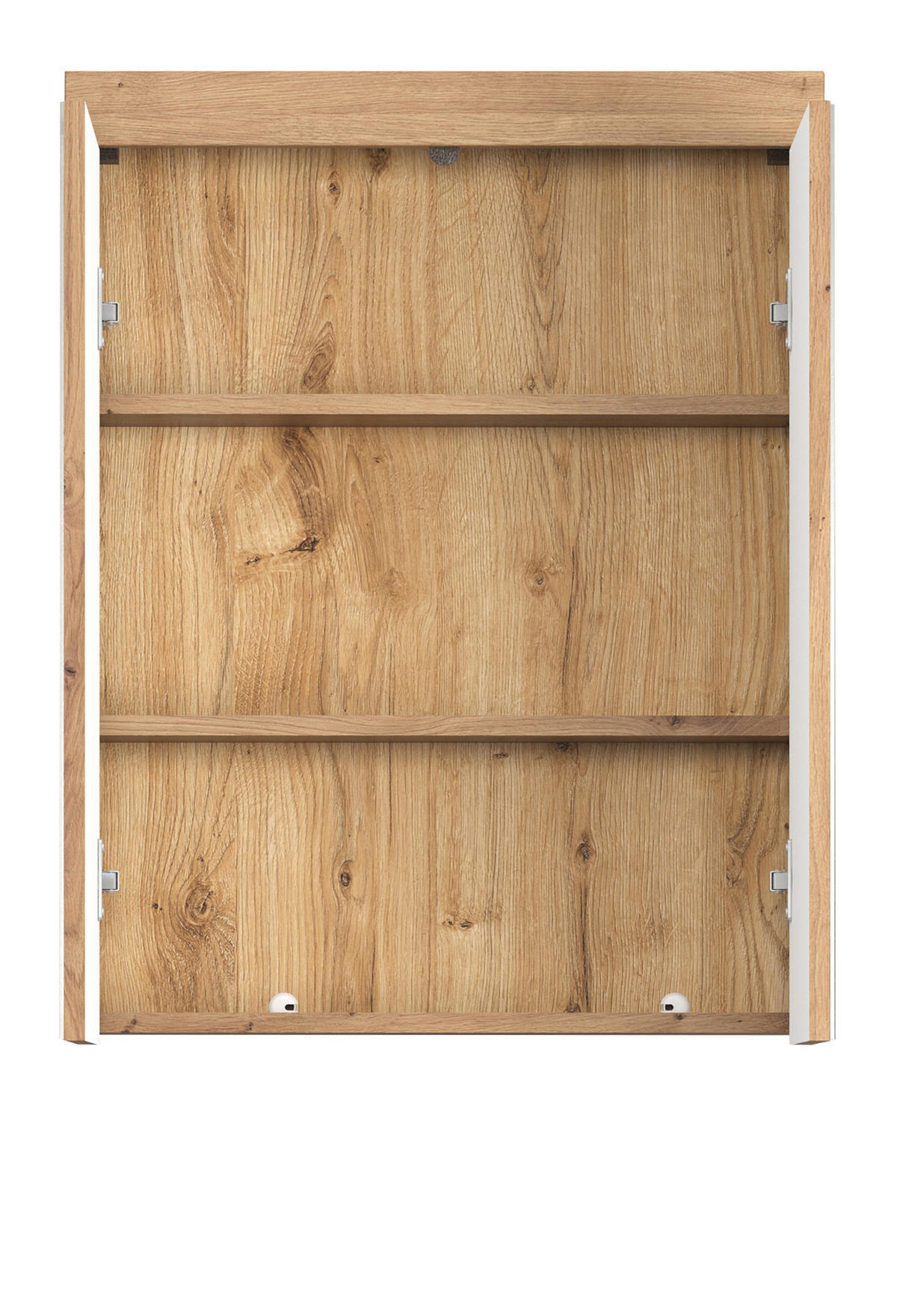 SPIEGELSCHRANK Asteiche 60 x 77 cm, Badschrank 2-türig - Eichefarben, Glas/Holzwerkstoff (60/77/17cm) - Top.Furn