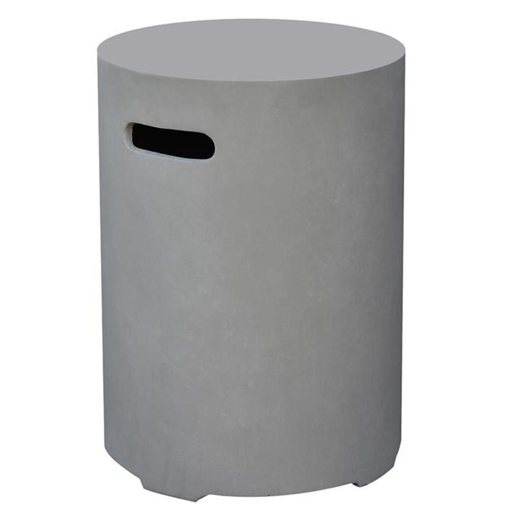 ABDECKUNG für 11 kg Gasflaschen in Beton-Optik rund - Grau, Stein (51/69/51cm) - Elementi