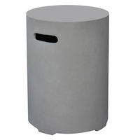 ABDECKUNG für 11 kg Gasflaschen in Beton-Optik rund - Grau, Stein (51/69/51cm) - Elementi