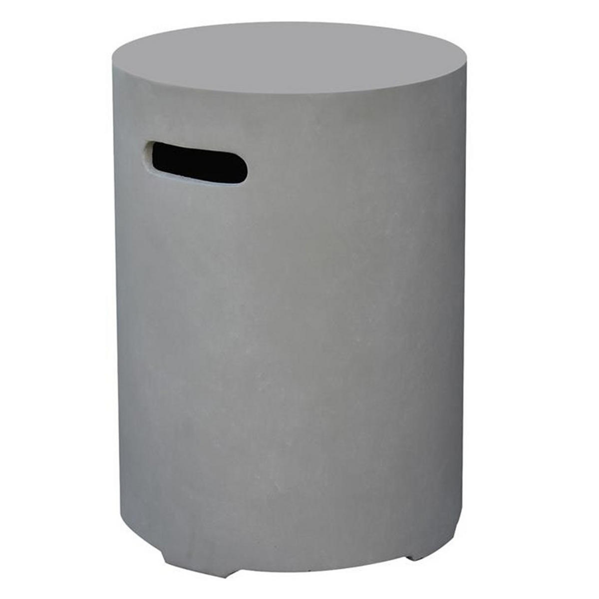 ABDECKUNG für 11 kg Gasflaschen in Beton-Optik rund - Grau, Stein (51/69/51cm) - Elementi