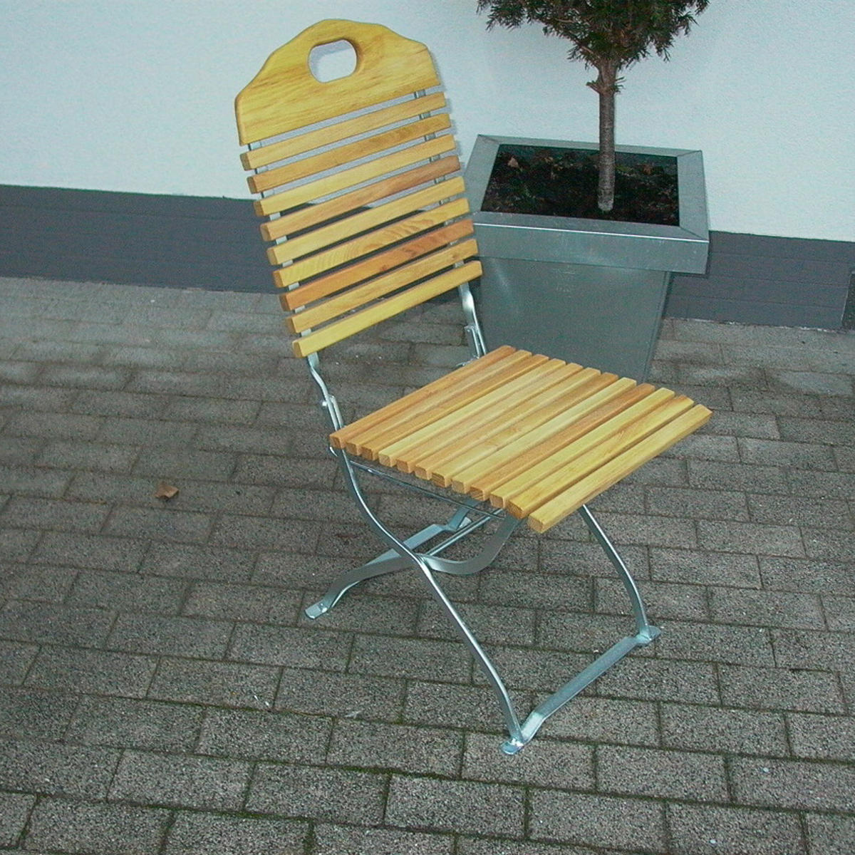 GARTEN-GARNITUR Bad Belzig 5-teilig aus Robinienholz, Stahlgestell Verzinkt - Braun, Holz - TPFGarden