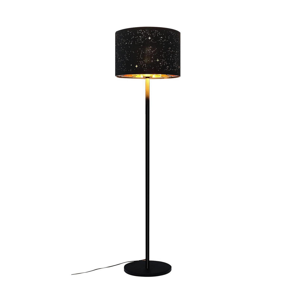 STEHLEUCHTE Willard 30/25/144 cm - Schwarz, Metall (26/20/110cm) - Nettlife