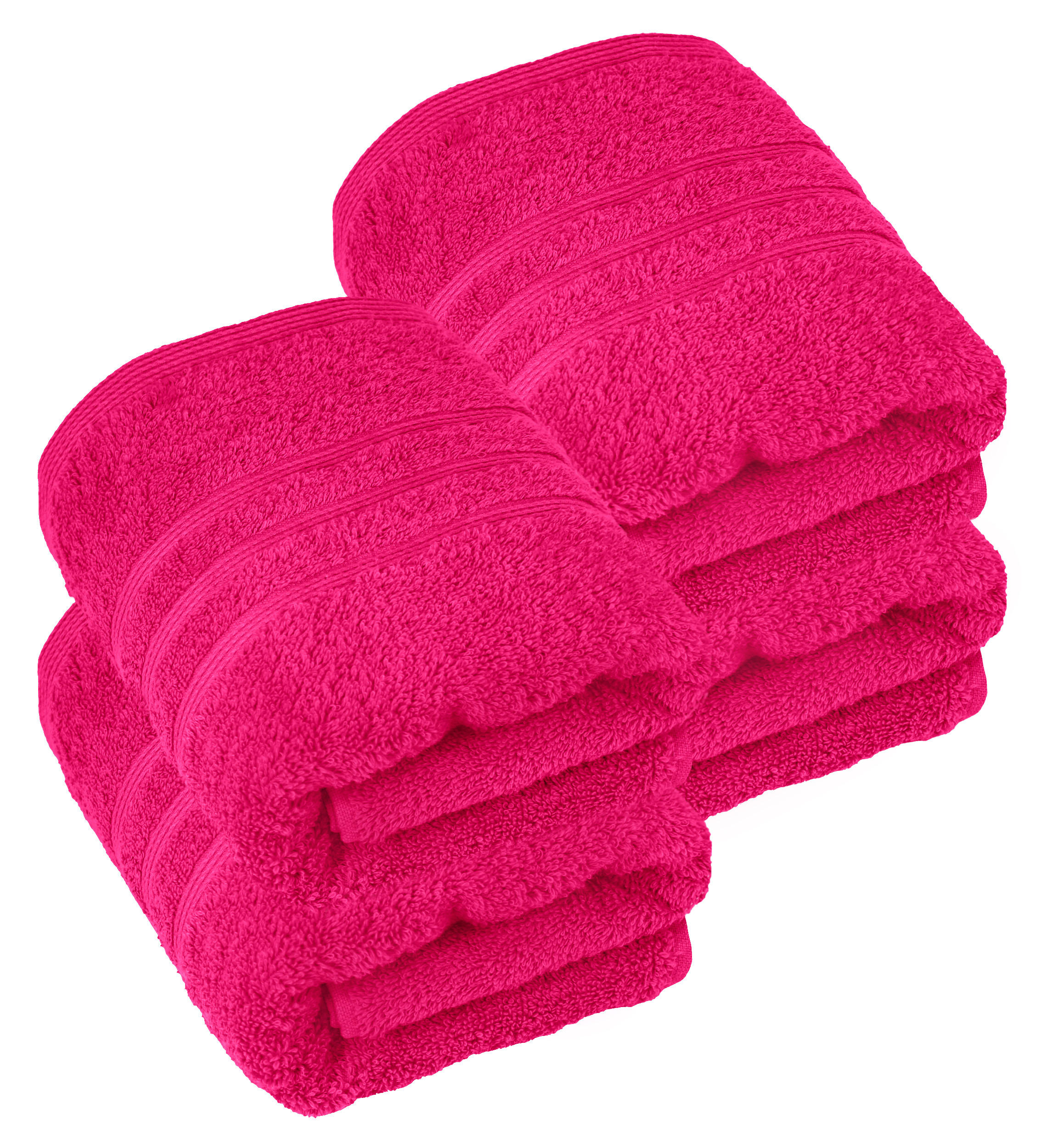 HANDTUCH 50x100 cm London Rhabarber Rot 4er Set - Pink, Textil (50/100cm) - Lashuma