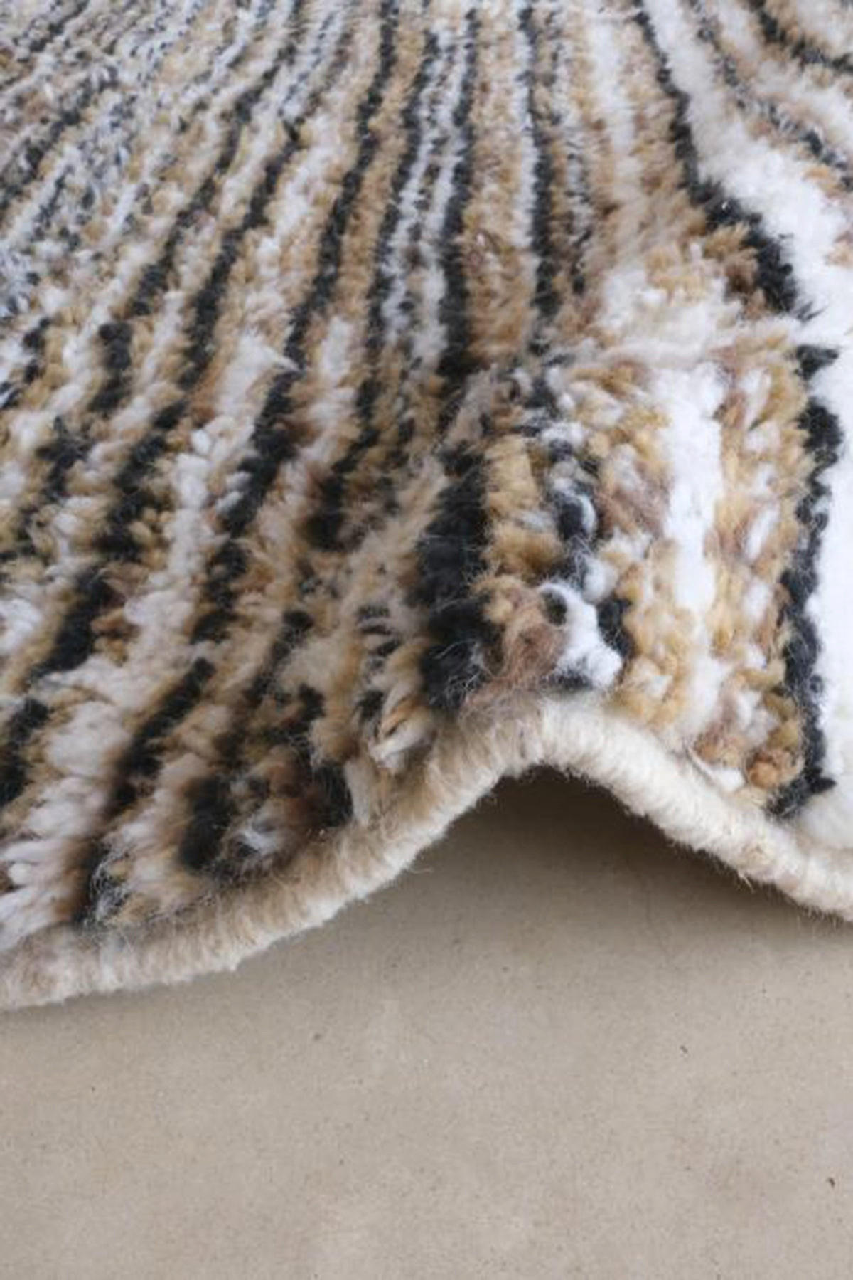 BERBERTEPPICH aus Marokko aus reiner Wolle bruin - Braun, Naturmaterialien (202/306cm) - AFK Living