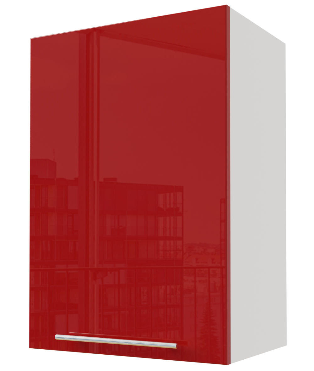 HÄNGESCHRANK Brerra W2/50 Weiß / RAL 3002 karminrot Hochglanz 50 / 32,5 / 72cm - Rot/Weiß, Holz/Holzwerkstoff (50/72/32.5cm) - Feldmann-Wohnen