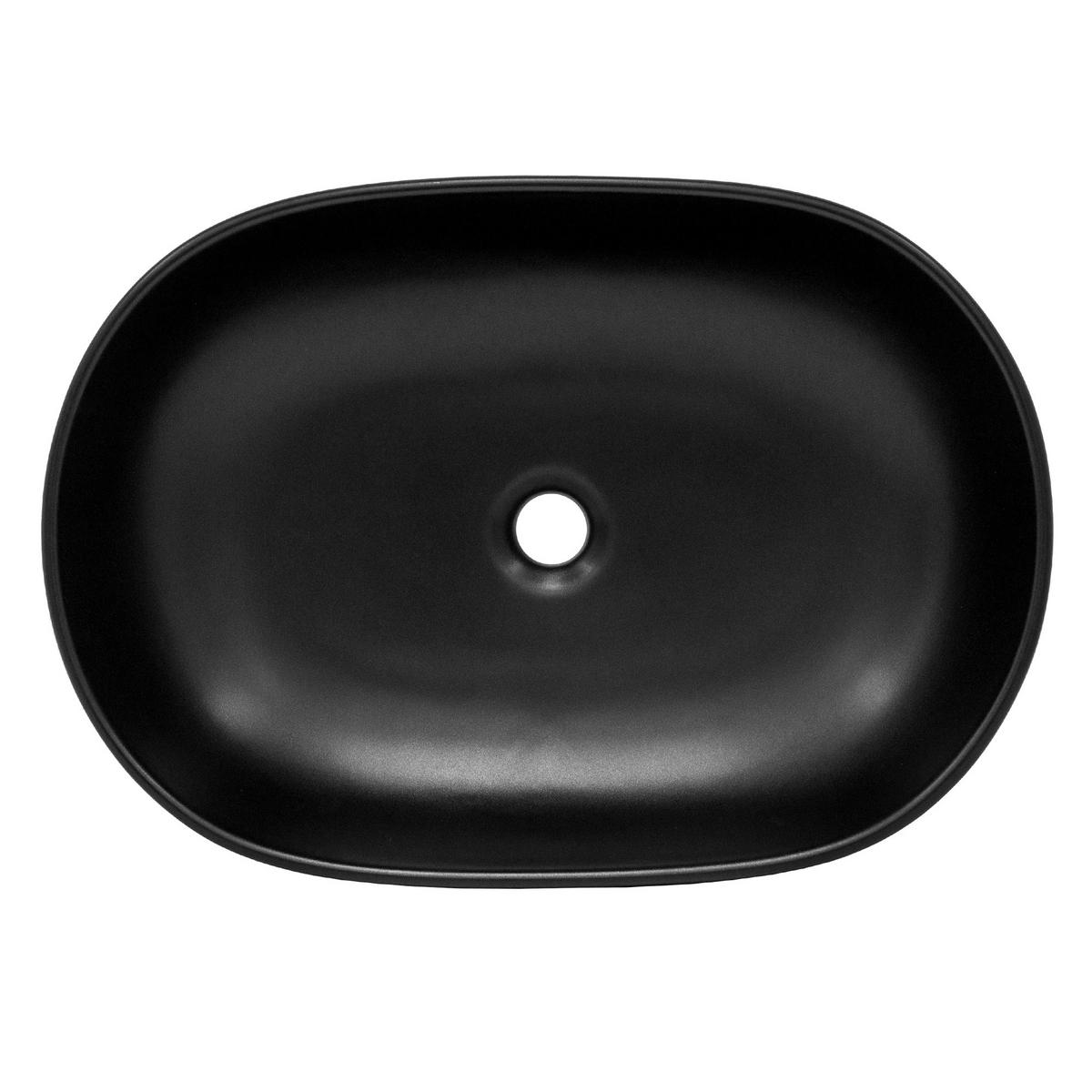 WASCHBECKEN - Schwarz, Keramik (42.5/14.5/60cm) - ML-DESIGN