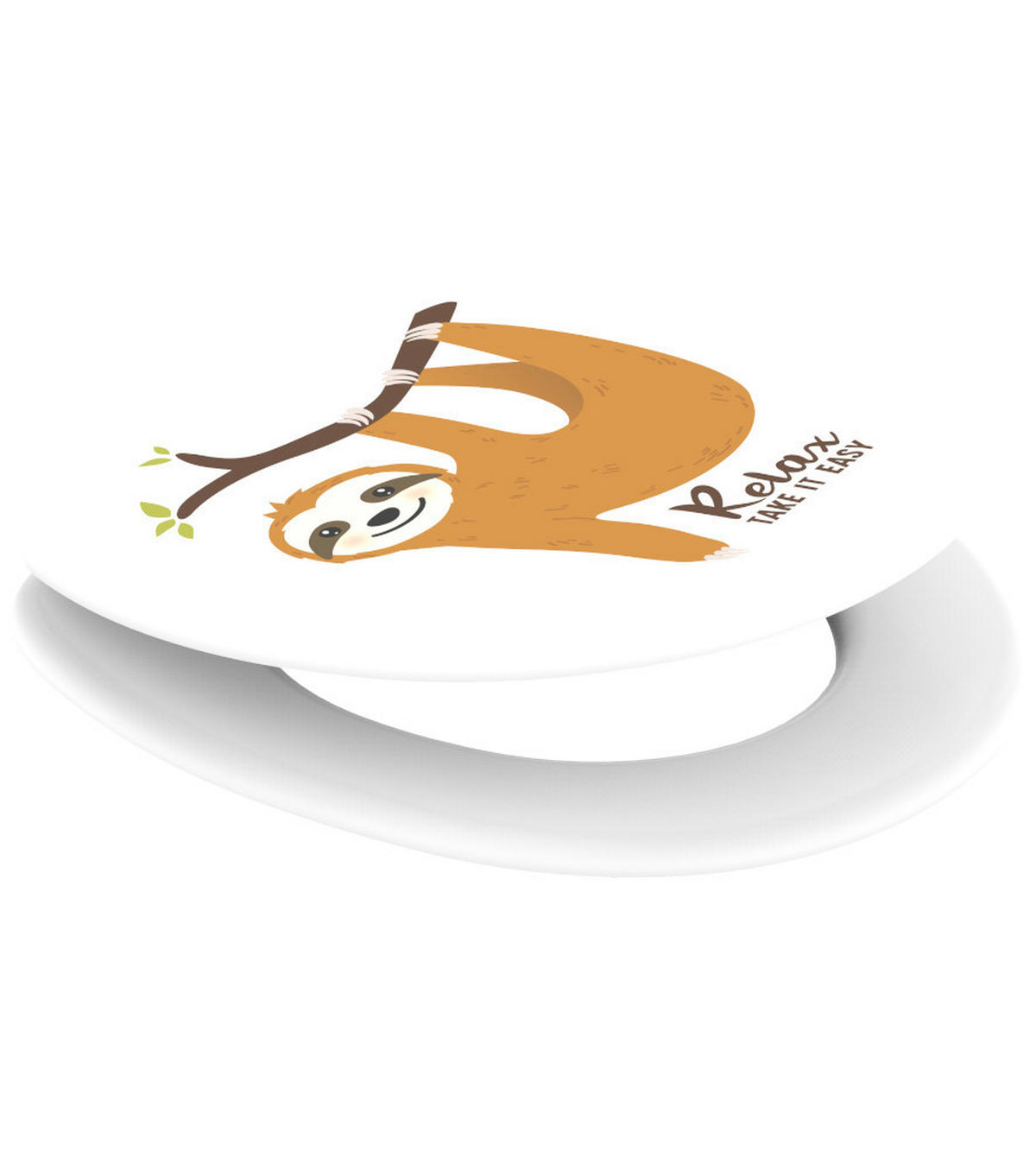 WC-SITZ mit Absenkautomatik Faultier - Braun, Holzwerkstoff (38/6/47cm) - Sanilo