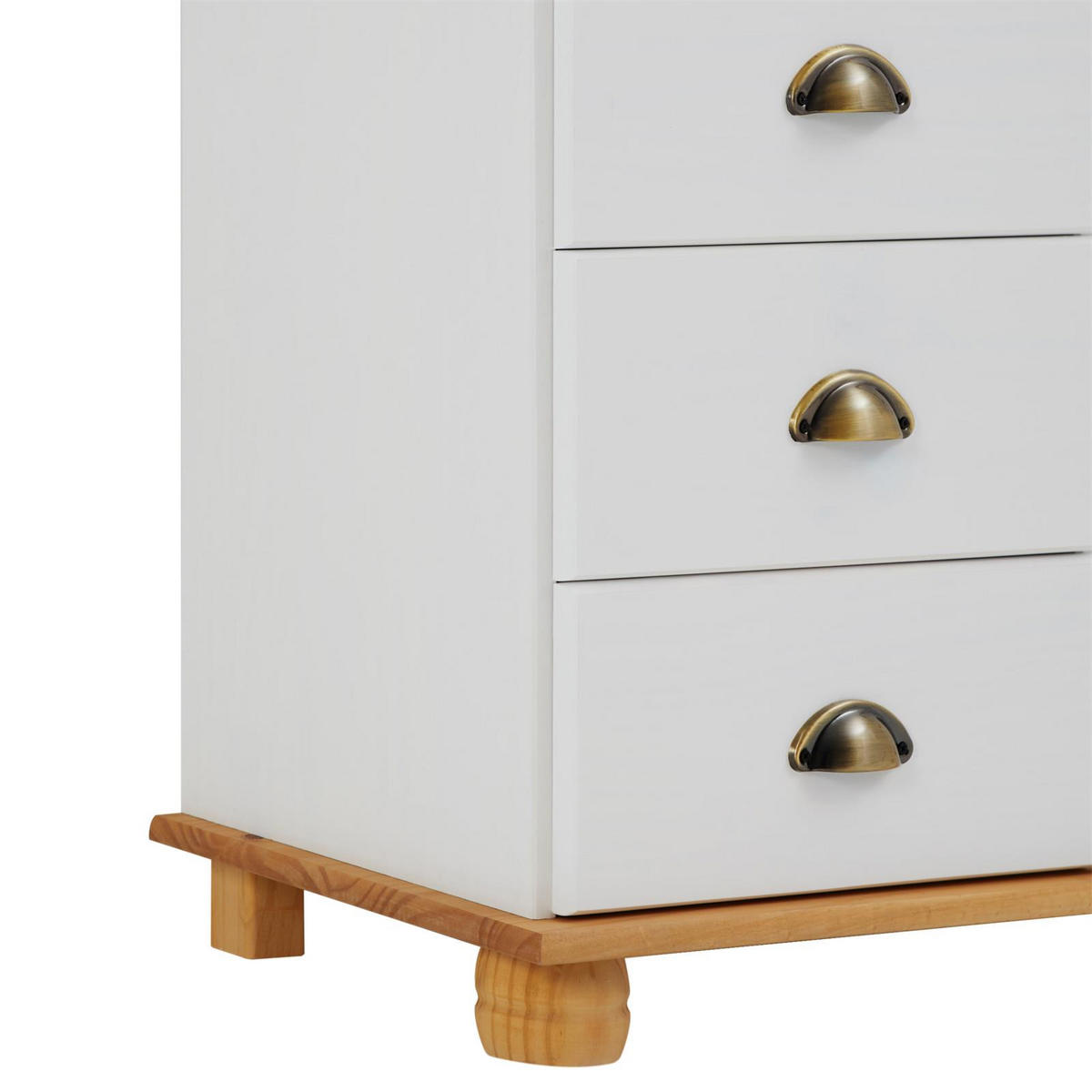 APOTHEKERKOMMODE COLMAR - Weiß/Braun, Holz (117/73/35cm) - IDIMEX
