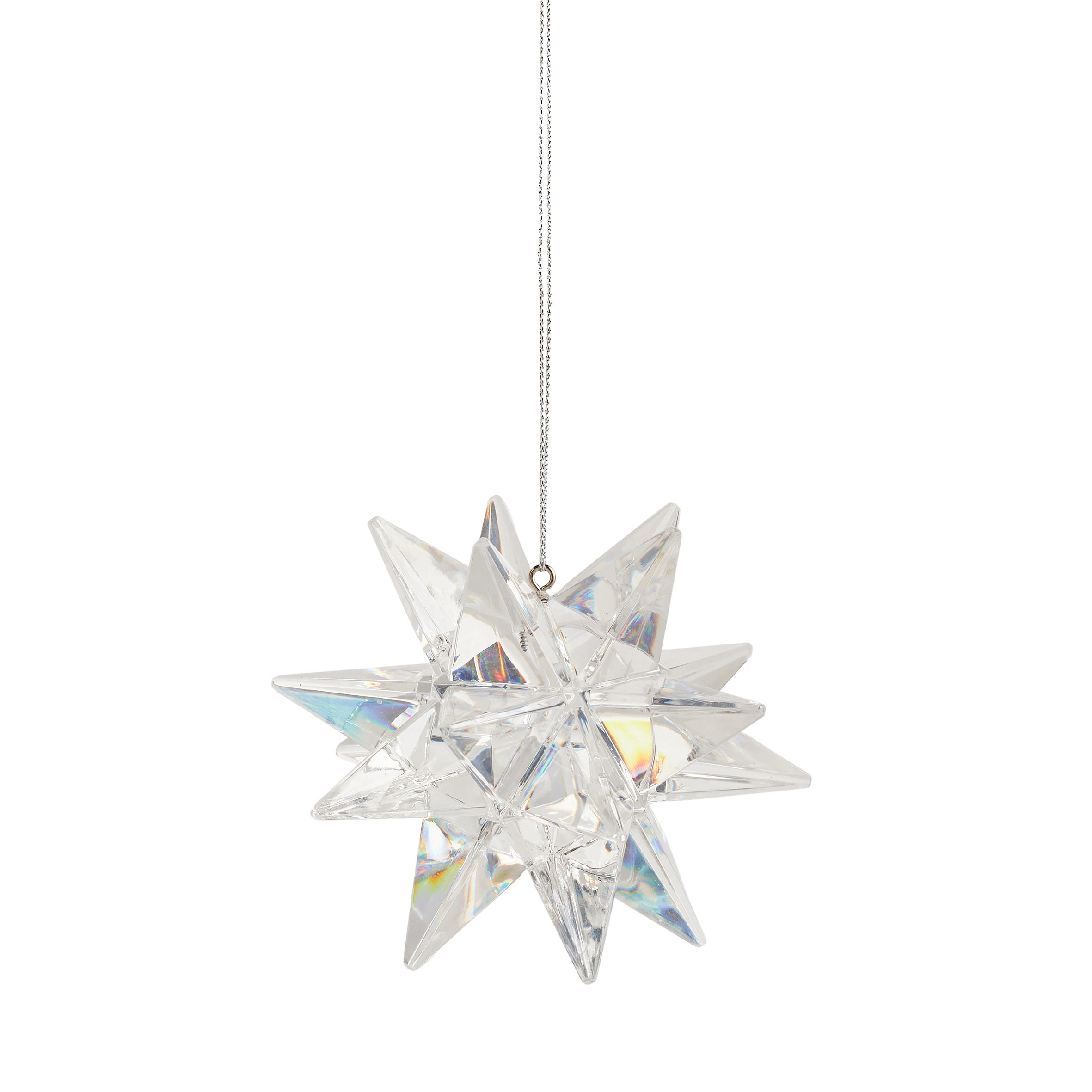 WEIHNACHTSDEKO Hängend EIRA, 10 x 10 cm, Transparent, Christbaumschmuck, Weihnachtsbaumdekoration, Christmas, Xmas - Transparent, Kunststoff (10/10/10cm) - home&you