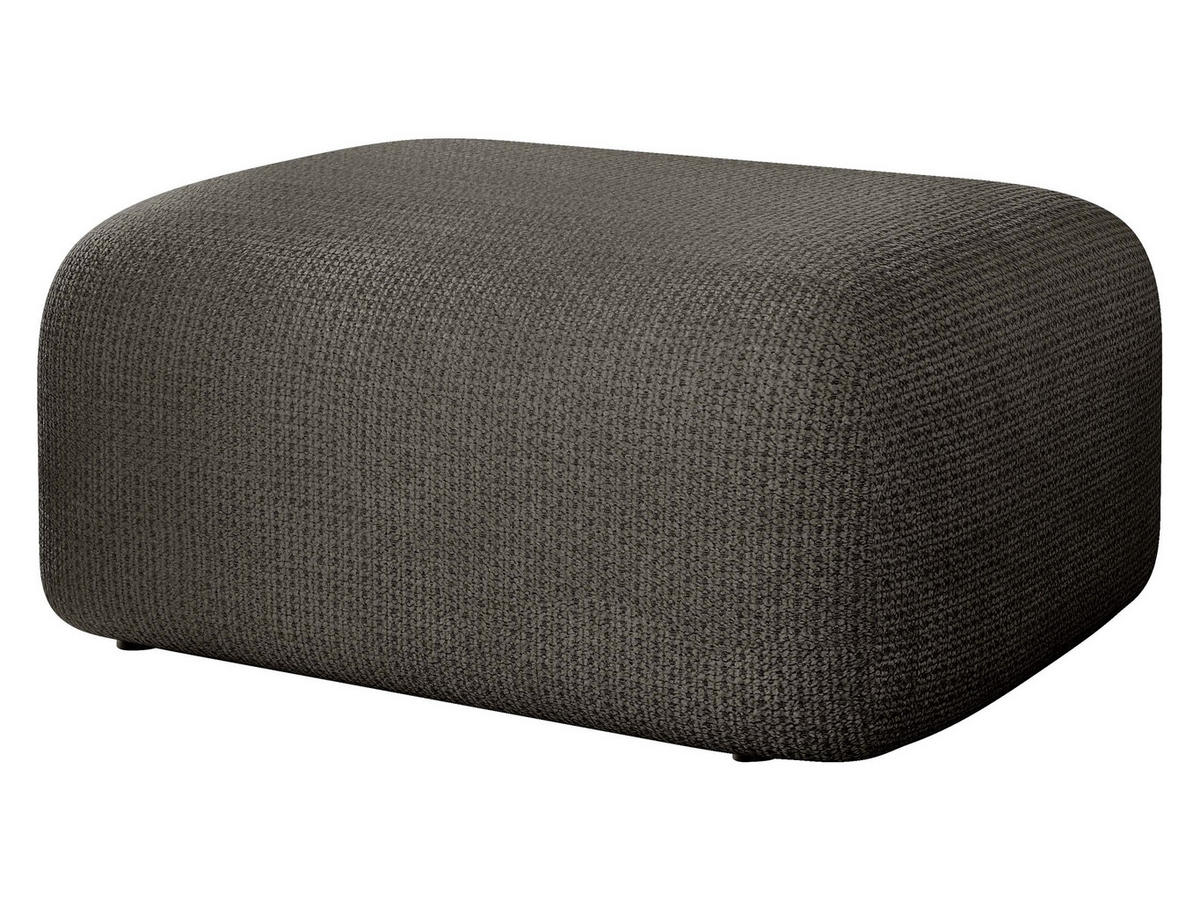 POLSTERHOCKER Piano - Schwarz/Braun, Holz/Kunststoff (70/38/55cm) - MIRJAN24