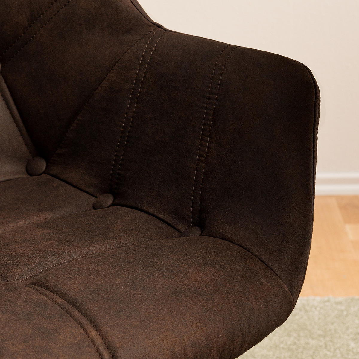 ARMLEHNENSTUHL - Metall - Braun, Textil (60/81/64cm) - home24