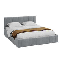POLSTERBETT FLORIDA - Birkefarben/Grau, Holzwerkstoff/Metall (120/200cm) - FDM