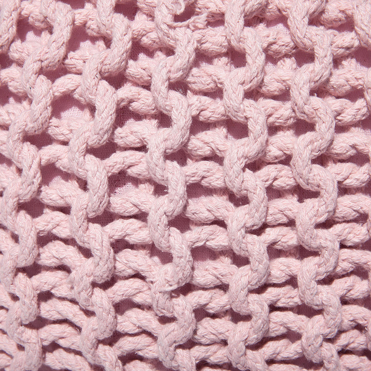 POUF Conrad 50/50/35 cm - Pink, Naturmaterialien/Textil (50/35/50cm) - Beliani