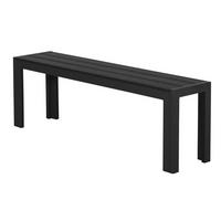 GARTENBANK Schwarz - Schwarz, Holzwerkstoff (132/42/30cm) - ebuy24