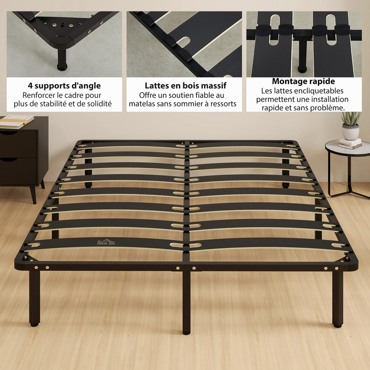 BETT 160x200 cm DE-14629 mit Lattenrost und Stauraum Schwarz - Schwarz, Holzwerkstoff (160/200cm) - ComfortXL