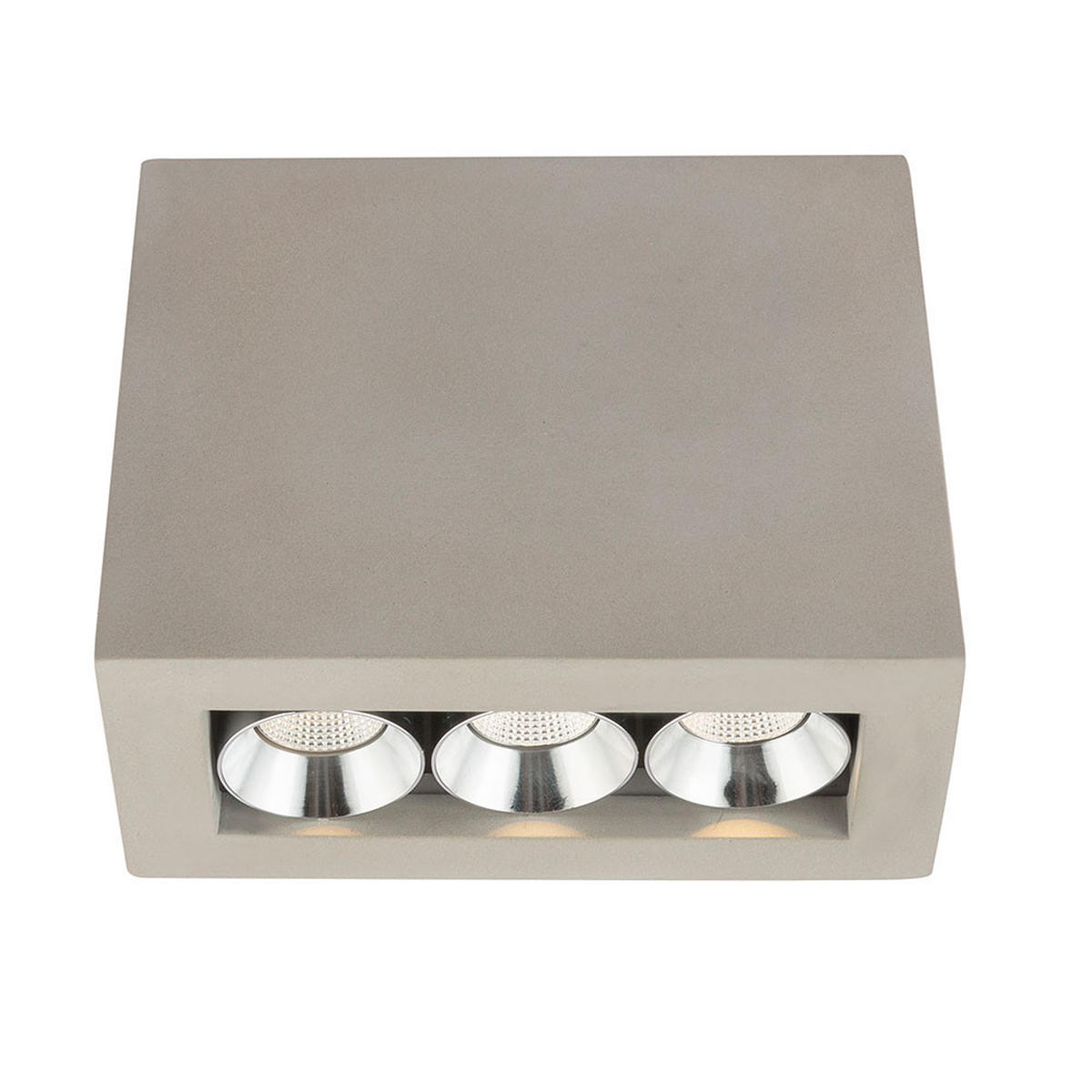LED DECKENLEUCHTE TIMO Betonoptik Grau 2er Set - Grau, Metall (12.2/5.6/10cm) - Globo Lighting