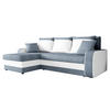 ECKSOFA Kris Lux - Blaugrau/Schwarz, Holz/Kunststoff (238/147cm) - MIRJAN24