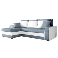ECKSOFA Kris Lux - Blaugrau/Schwarz, Holz/Kunststoff (238/147cm) - MIRJAN24