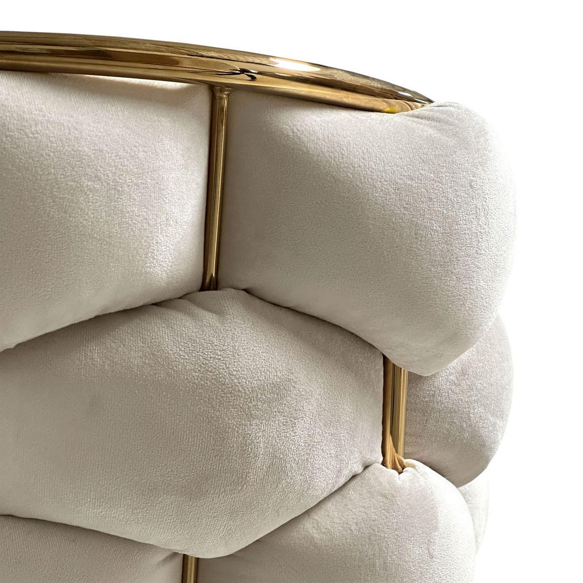 ARMLEHNENSTUHL BLOSSOM - Beige/Goldfarben, Textil (65/80/58cm) - Lookway