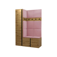 GARDEROBEN-SET Orion IX - Eiche Artisan/Rosa, Holzwerkstoff/Kunststoff (124/186/46cm) - MIRJAN24