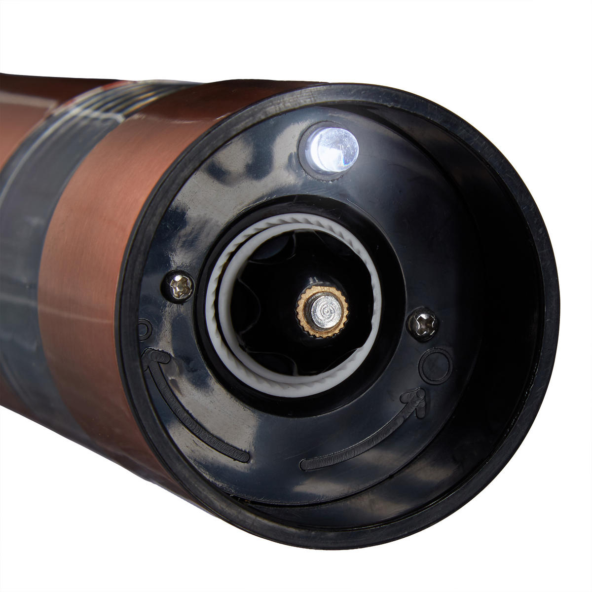 ELEKTRISCHE Pfeffermühle - Kupferfarben, Keramik/Metall (5/23/5cm) - Relaxdays