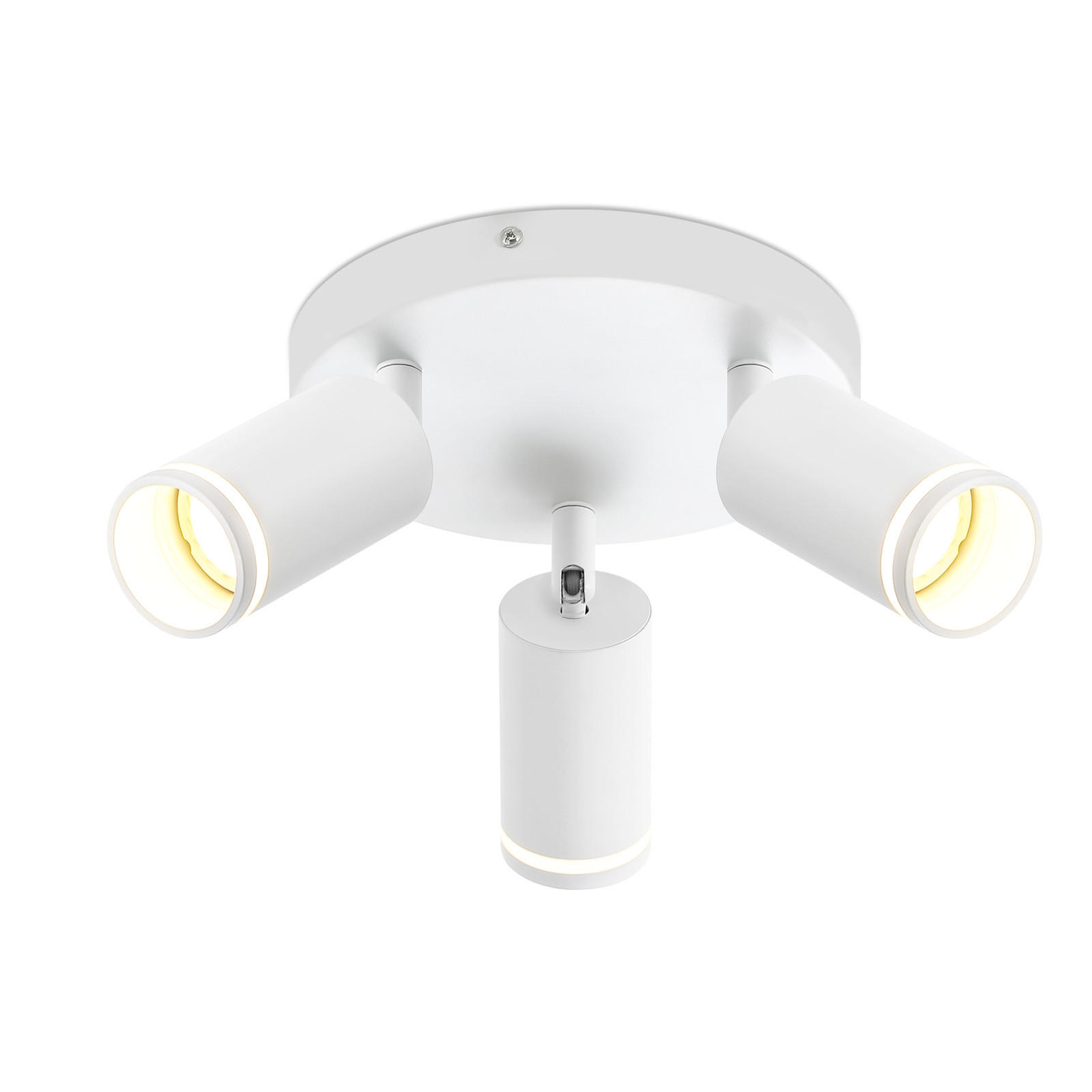 DECKENSTRAHLER Hubert 3-flammig 20/20/17 cm - Weiß, Metall (20/20/17cm) - Nettlife