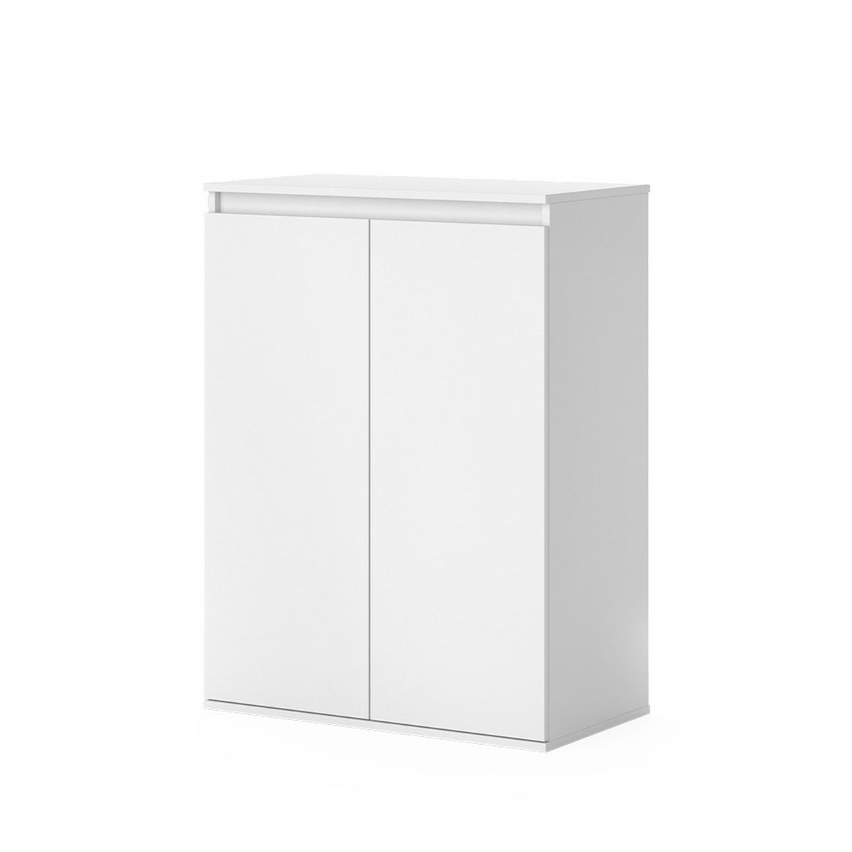 KOMMODE Claus Weiß 74 x 99.6 cm mit 2 Türen - Weiß, Holzwerkstoff (74/99.6/40cm) - Vicco