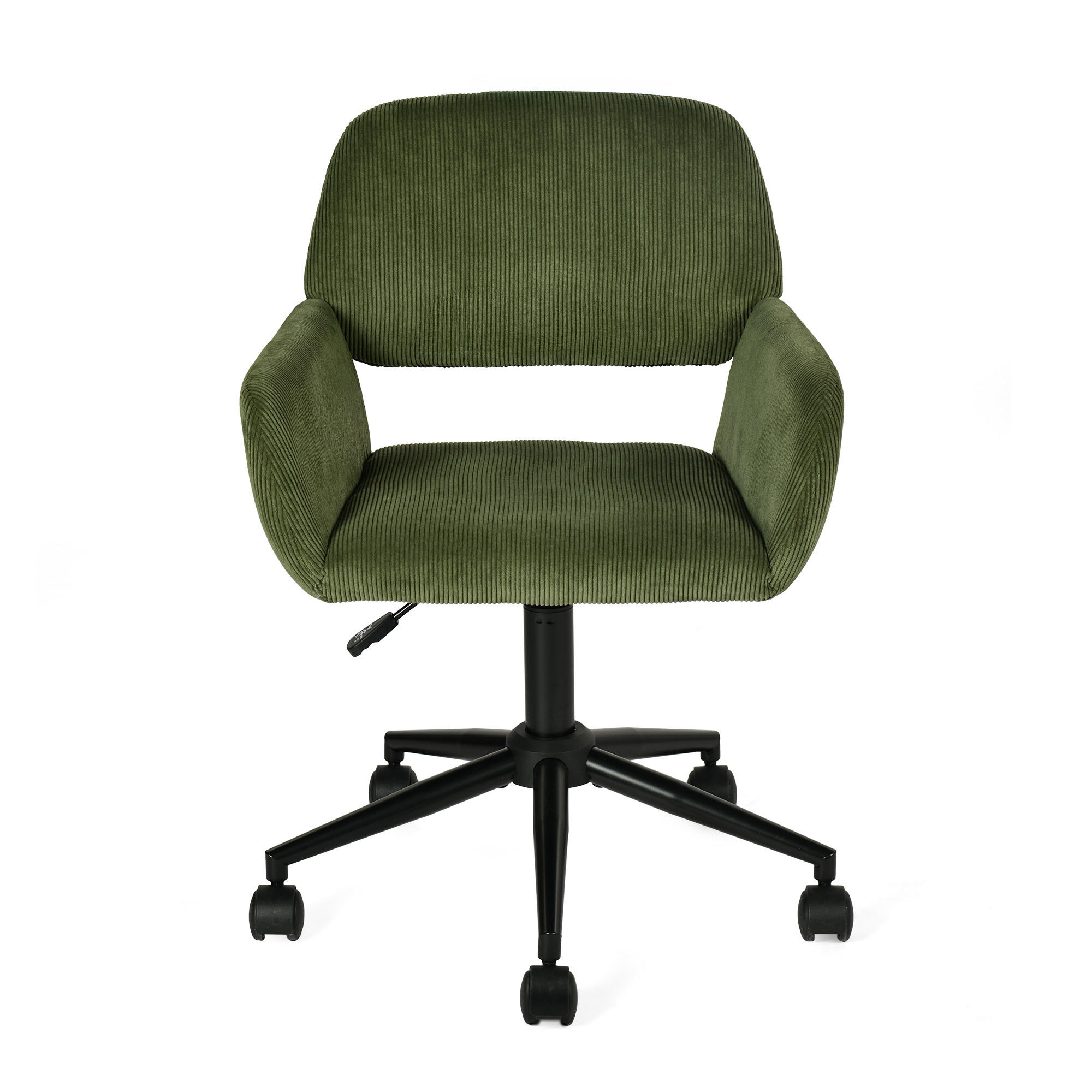 BÜROSTUHL in Cord-Samt, Grün - Grün, Metall (39/86/43cm) - Meubles Cosy