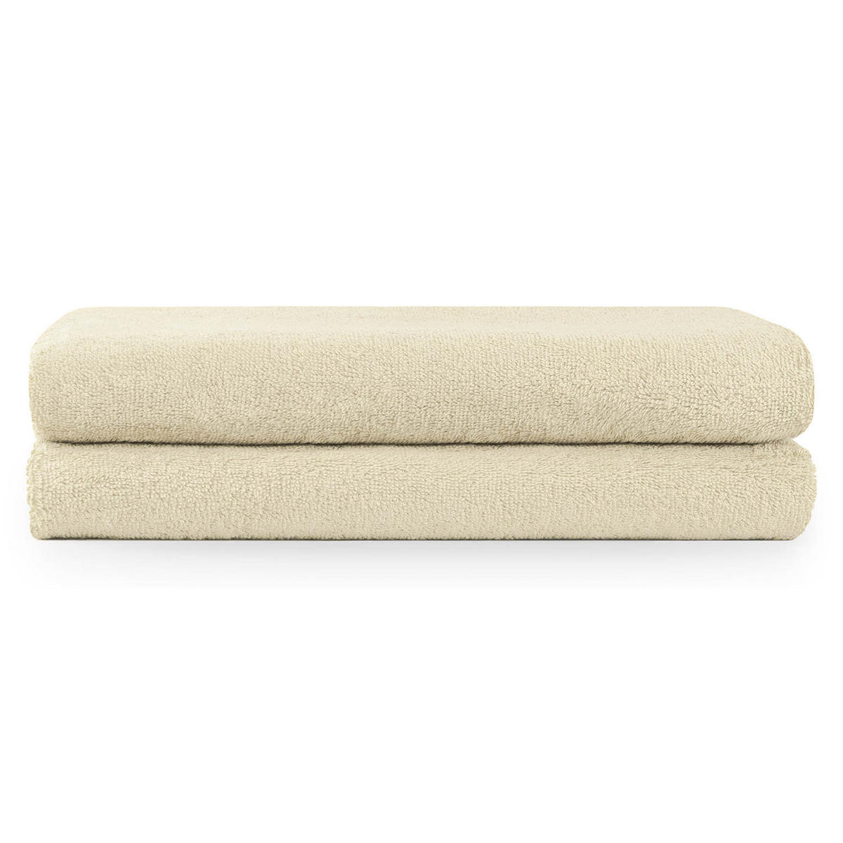 BADETUCH 2er-Set, 2x Badetuch 70/140 cm, Sandfarben - Sandfarben, Textil (70/140cm) - Blumtal