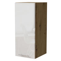 KÜCHENHÄNGESCHRANK Essen W2/20 Weiß Hochglanz / Eiche Artisan Matt 20 / 32,5 / 72cm - Weiß Hochglanz/Eiche Artisan, Holz/Holzwerkstoff (20/72/32.5cm) - Feldmann-Wohnen