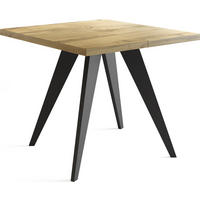 ESSTISCH Quadro quadratischer ausziehbarer, Wotan Eiche 100-200/100/76 cm - Eiche Wotan/Schwarz, Holz/Holzwerkstoff (100/100/76cm) - WFL GROUP