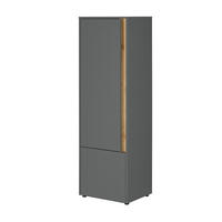 STAURAUMSCHRANK Crisp-61 - Anthrazit, Holzwerkstoff (50/157/40cm) - Lomado