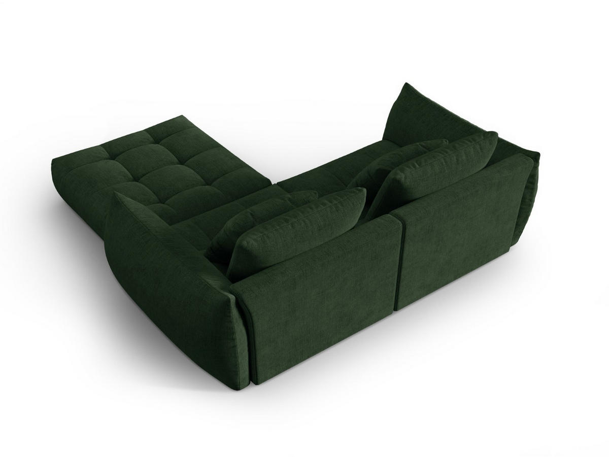 SOFA modular Bloom aus strukturiertem Stoff moosgrün 3 Sitzplätze - Salbeigrün, Textil (216/232cm) - Micadoni