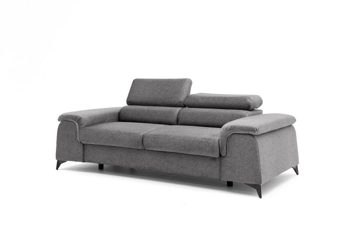 2-SITZER-SOFA PLAZA 200 cm Velours Grau - Schwarz/Grau, Holz/Textil (200/90/100cm) - Muffo