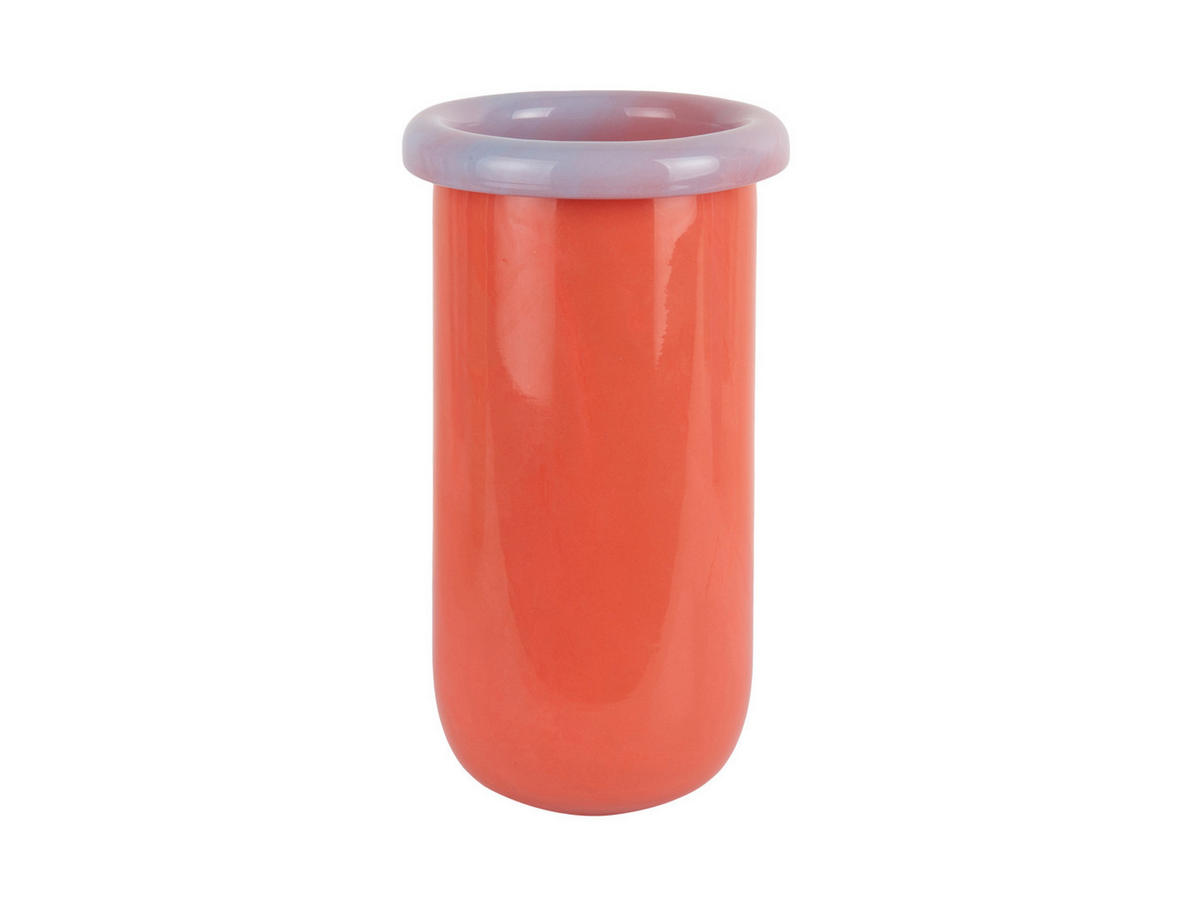 VASE Plegado M Orange 14/14/25.3 cm - Orange, Glas (25.3cm) - Present Time
