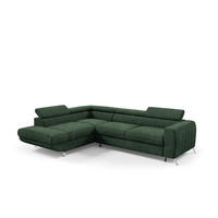 ECKSOFA Marios Mit Schlaffunktion - Grün, Holzwerkstoff/Textil (260/202cm) - Fun Möbel