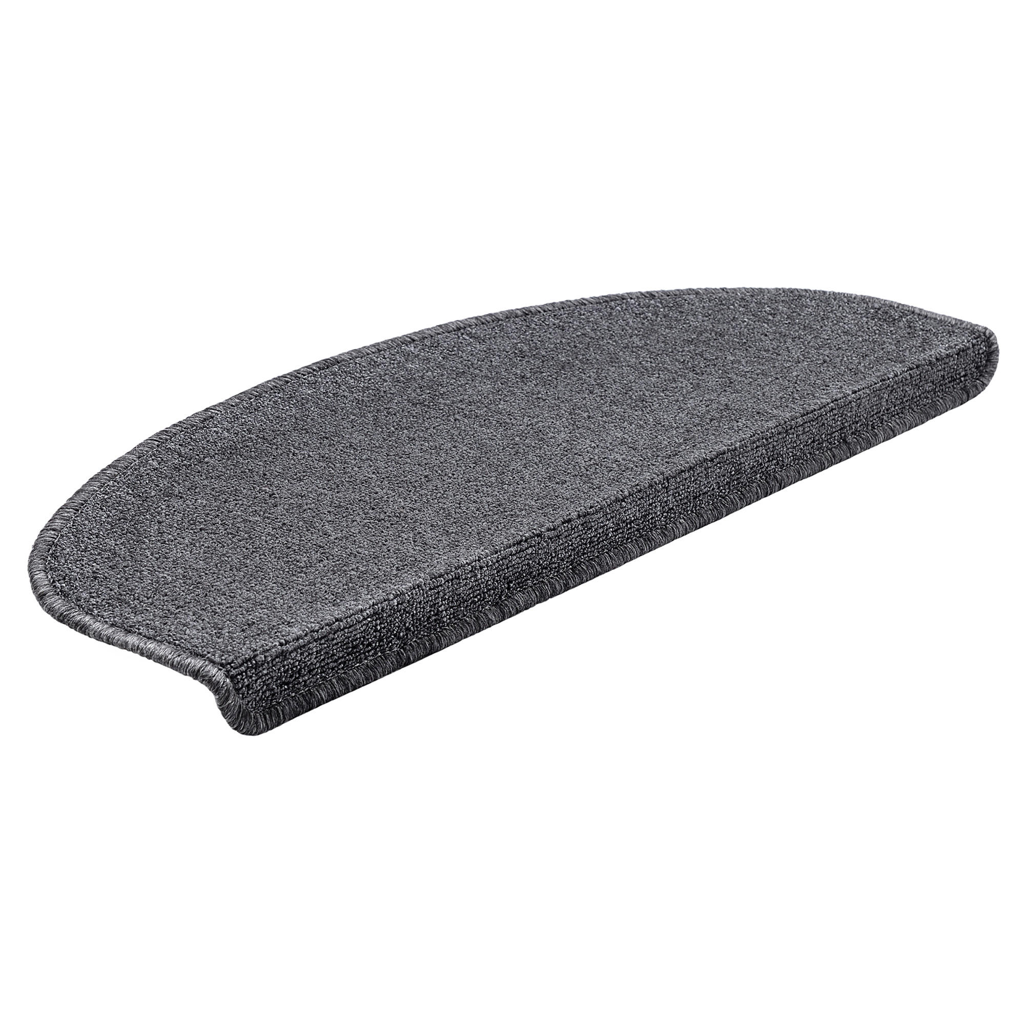 STUFENMATTEN-SET 15 TLG. - Dunkelgrau, Kunststoff (24/65/0.7cm) - [en.casa]