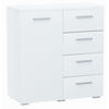 KOMMODE Helena 1D4S Weiß 80/35/84,5 cm - Weiß, Holzwerkstoff (80/84.5/35cm) - Matkam Möbel