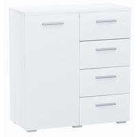 KOMMODE Helena 1D4S Weiß 80/35/84,5 cm - Weiß, Holzwerkstoff (80/84.5/35cm) - Matkam Möbel