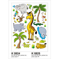 WANDTATTOO Dschungeltiere 85 x 65 cm - Multicolor, Papier (85/65/65cm) - Sanders & Sanders
