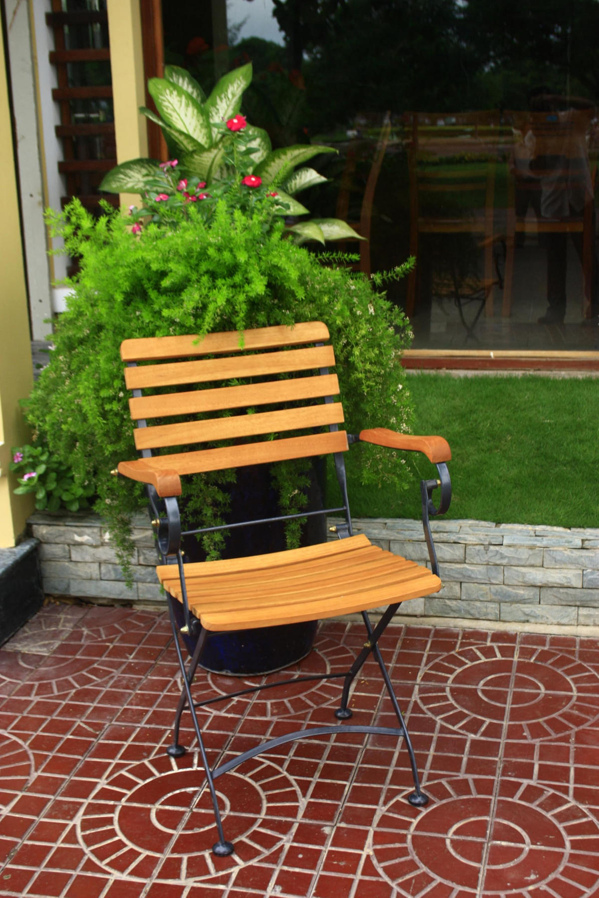 GARTEN-SITZGRUPPE Siri 5-teilig Quadratisch Mit Armlehne Gartenmöbel-Set - Hellbraun, Holz - DELUKE