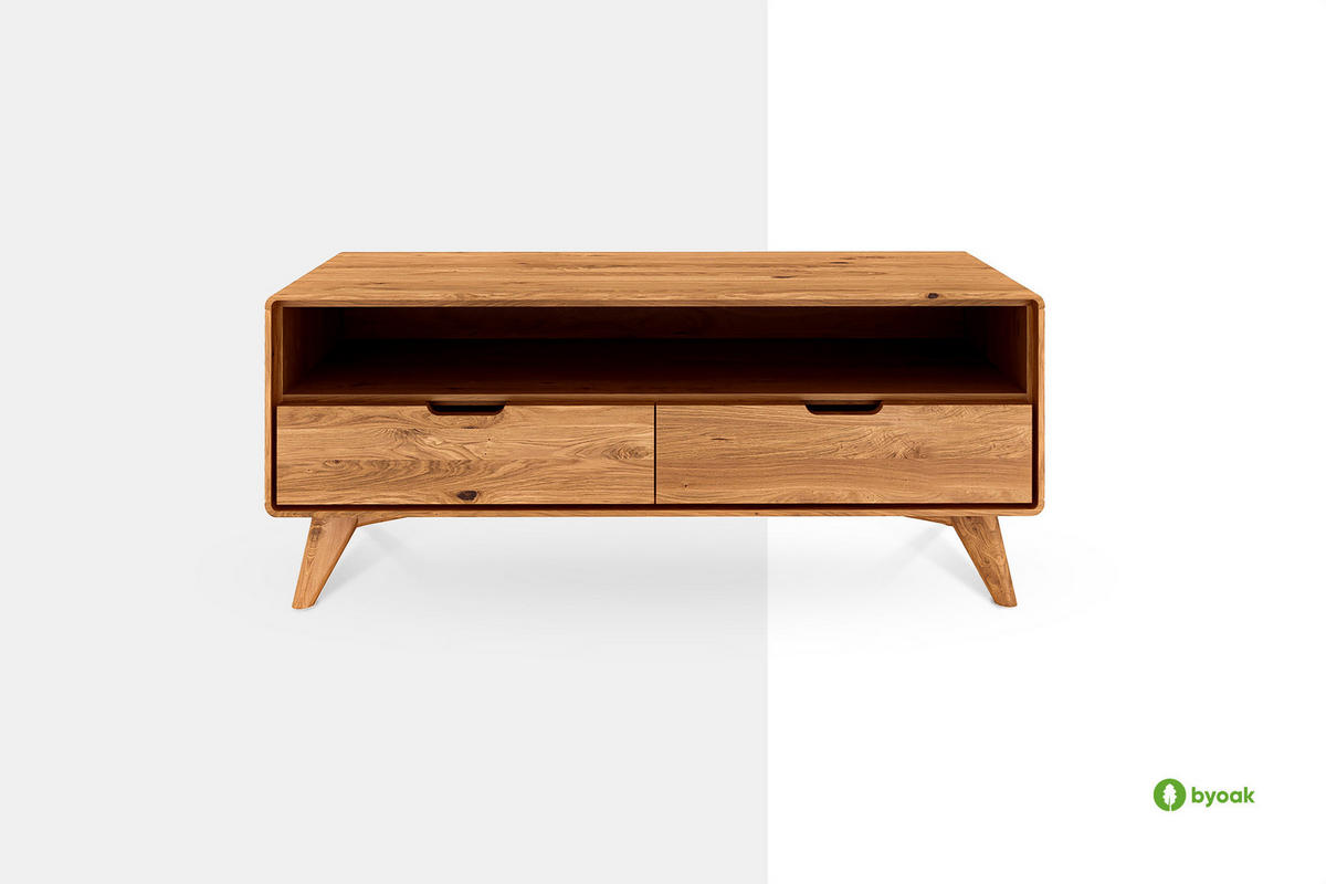 GREG HIFI-SCHRANK Kernbuche - Kernbuche, Holz (120/48/40cm) - byoak
