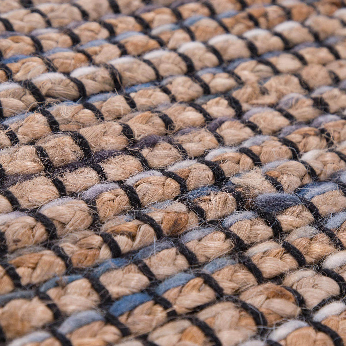 NATURFASERTEPPICH 200/290 cm Odense 684 - Blau, Naturmaterialien (200/290cm) - Paco Home