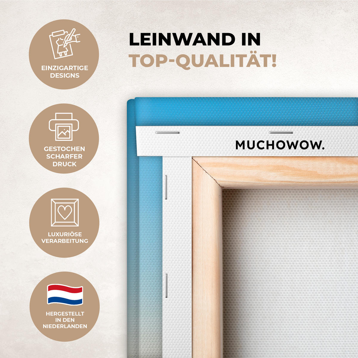 LEINWANDBILD Polen - Sonne - Warschau 40x60 cm - Blau, Textil (40/60cm) - MuchoWow