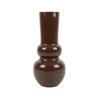 VÁZA, kov, čokoládová, 10/17/36cm - hnědá, kov (36cm) - Mondex