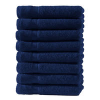 HANDTUCH 50x100 cm Frottier Handtücher im 8er Set aus 100% Baumwolle, Navy Blau 500g/m2 - Dunkelblau, Textil (50/100cm) - Carpe Sonno