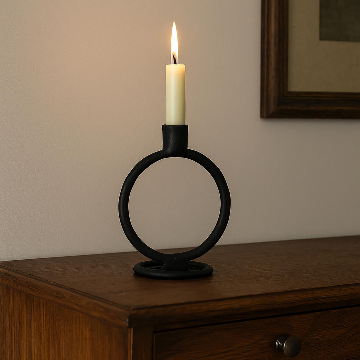 DEKO-KERZENSTÄNDER Aluminium 10/15/19 cm - Schwarz, Metall (15/19/10cm) - Home Styling Collection