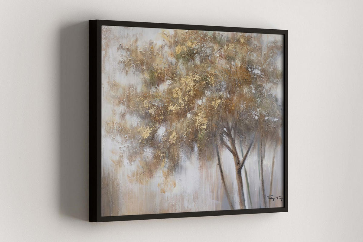ÖLGEMÄLDE 100/75 cm - Beige/Braun, Holz/Textil (1.62/75cm) - KUNSTLOFT