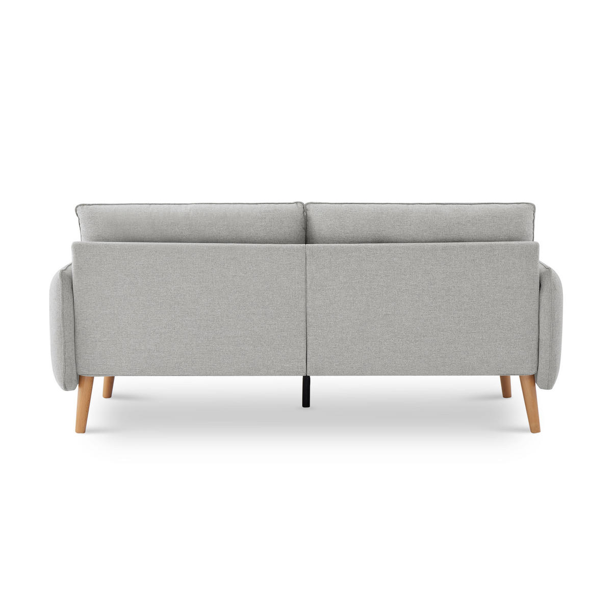 3-SITZER-SOFA Chloé Skandinavisches aus hellgrauem Stoff - Hellgrau/Akaziefarben, Holz/Holzwerkstoff (210/92/82cm) - Sicaan
